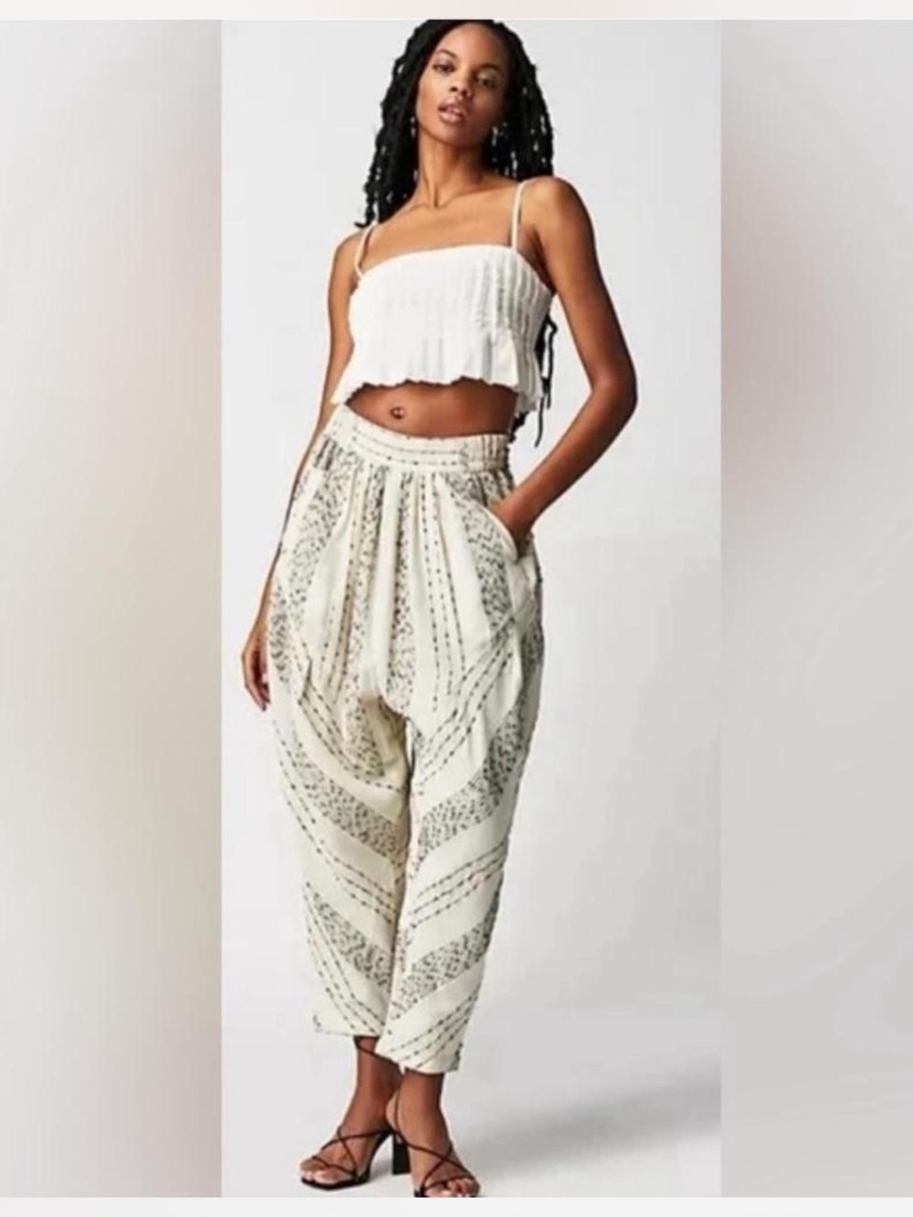 Free People Once Upon a Yarn Patterned Harem Pants